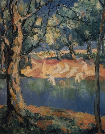 Framed River in the Woods, Late 1920s Print