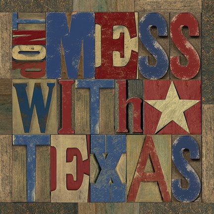 Framed Texas Printer Block I Print