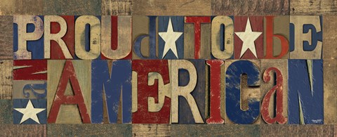 Framed Patriotic Printer Block Panel II Print