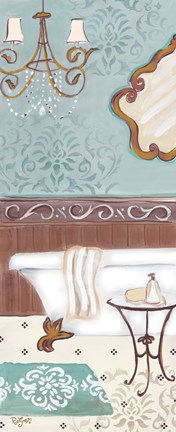 Framed Fancy Bath Panel II Print