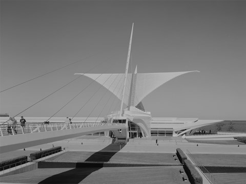 Framed Milwaukee Art Museum, Quadracci Pavilion, 700 North Art Museum Drive, Milwaukee, Milwaukee County, WI Print