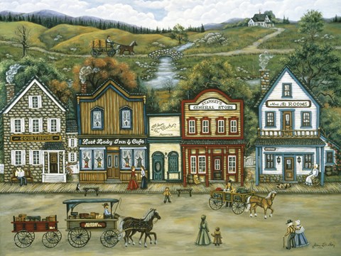 Framed Mining Town Of Murray Print