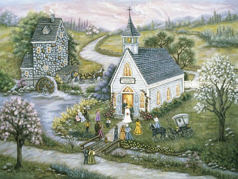 Framed Spring Wedding Print