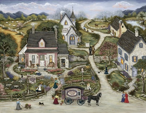 Framed Penelope's Potting Shed Print