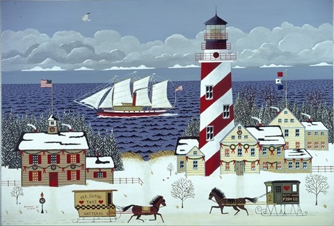 Framed Christmas in the Carolinas Print