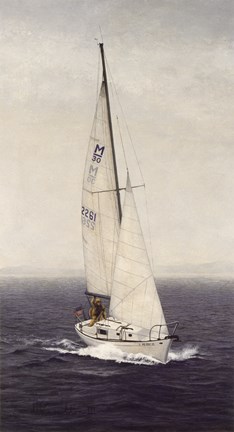 Framed Sailing Solo Print