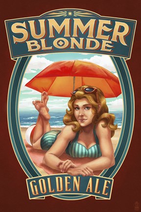 Framed Summer Blonde Golden Ale Print
