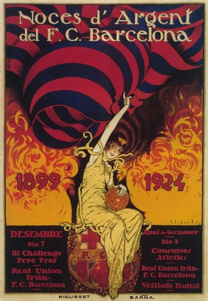 Framed Noces D'Argent Del Barcelona 1899 Print