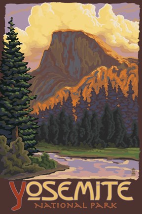 Framed Yosemite National Park Scene II Print