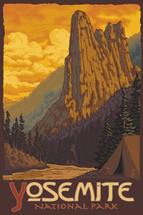 Framed Yosemite National Park Scene III Print