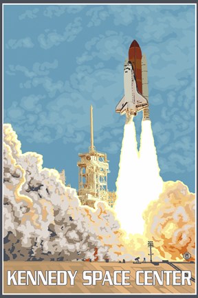Framed Kennedy Space Center Ad Print
