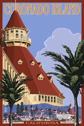 Framed Coronado Island Ad Print