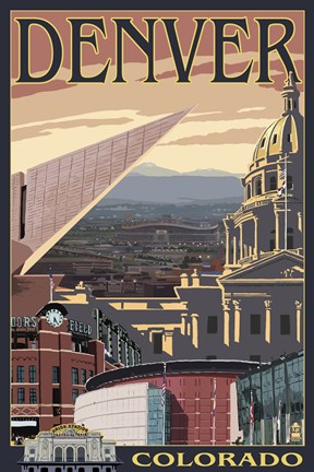 Framed Denver Colorado Ad Print