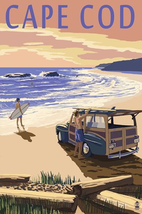 Framed Cape Cod Surf Print