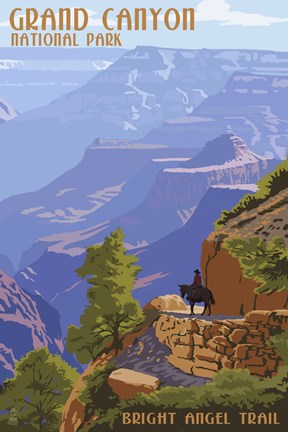Framed Grand Canyon Bright Nigel Trail Print
