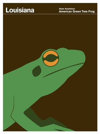 Framed Montague State Posters - Louisiana Print