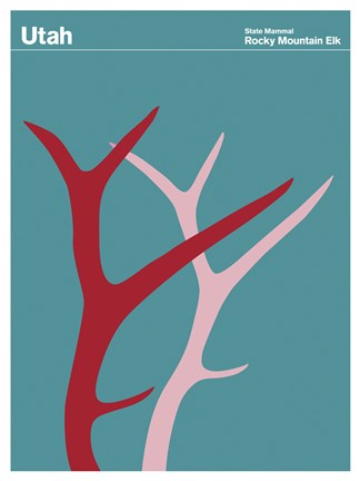 Framed Montague State Posters - Utah Print