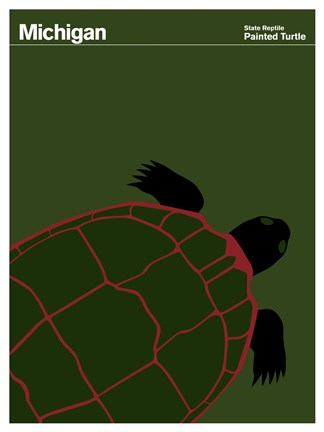 Framed Montague State Posters - Michigan Print