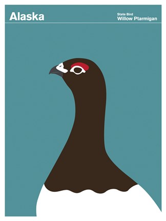 Framed Montague State Posters - Alaska Print