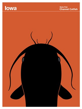 Framed Montague State Posters - Iowa Print