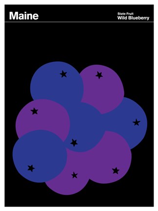 Framed Montague State Posters - Maine Print