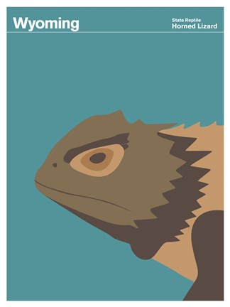 Framed Montague State Posters - Wyoming Print