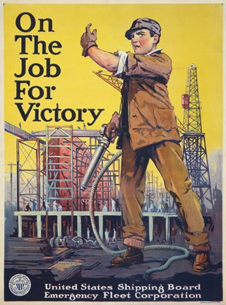 Framed On the Job for Victory Print