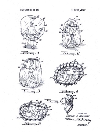 Framed Boy In the Bubble Print