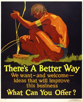 Framed There&#39;s A Better Way Print