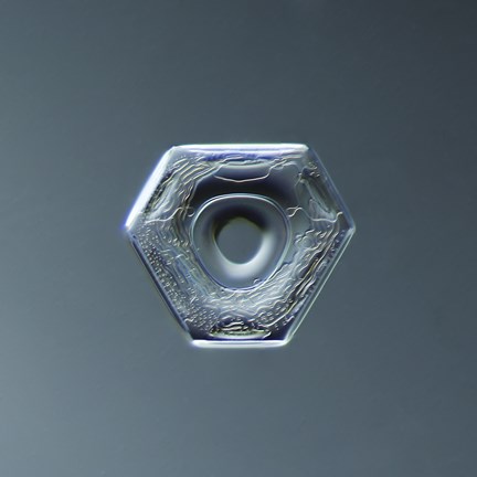 Framed Triangular Plate Snowflake 006.2.9.2014 Print