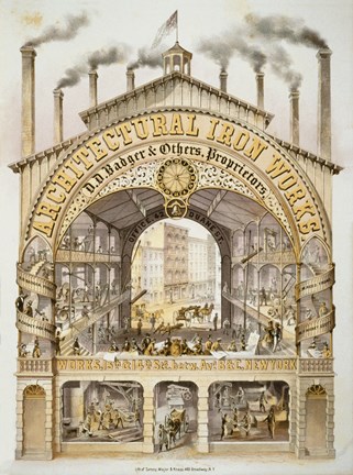 Framed Architectural Iron Works Print