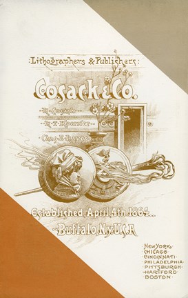 Framed Cosack &amp; Co. Lithographers &amp; Publishers Print