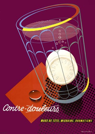 Framed Modern Pain Medication Print