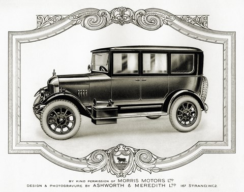Framed Morris Motors Automobile, from Penrose Annual Print