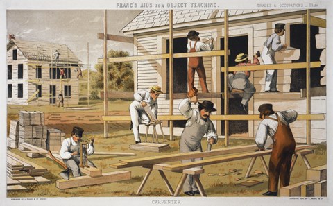 Framed Prang&#39;s Carpenter Aid Print