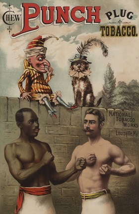 Framed Punch and Chew, 1886 Print