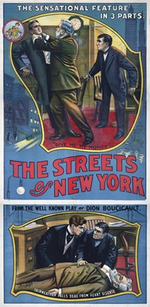 Framed Streets of New York Play Poster Print