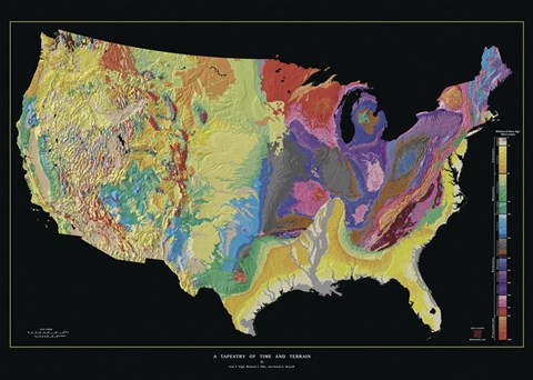Framed Tapestry of Time and Terrain Print