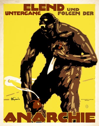 Framed Anarchist Monster Print