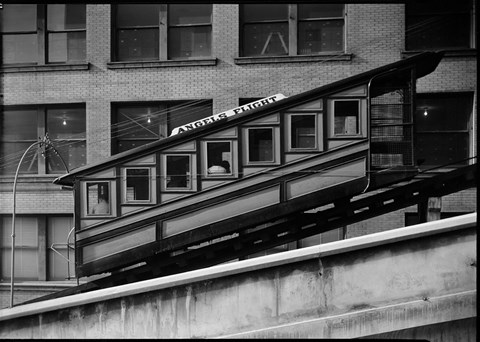 Framed Angels Flight at Third &amp; Hill Streets, Los Angeles Print