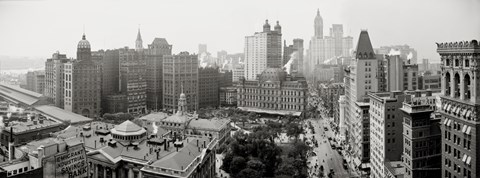 Framed City Hall Panorama, New York Print