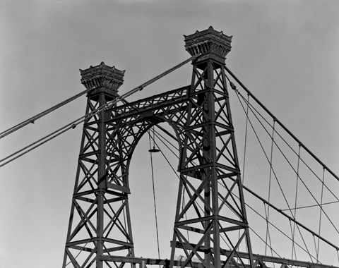 Framed Pedestrian Suspension Bridge, Close Up Print