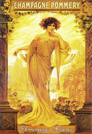 Framed Champagne Pommery Print