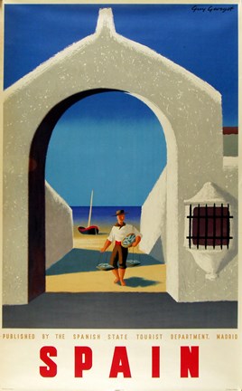 Framed Spain Fisherman Print