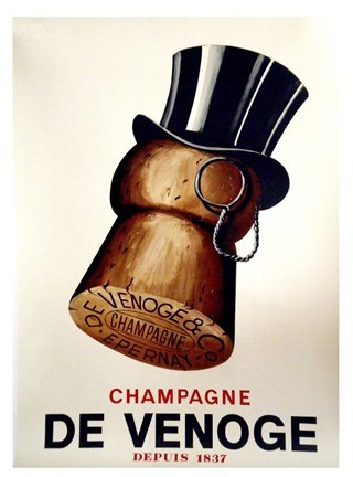 Framed Champagne Cork Print