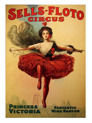 Framed Sells-Floto Circus Print