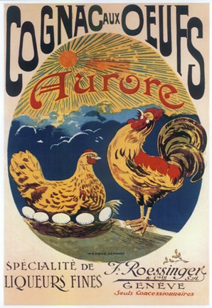 Framed Cognac Oeufs Print