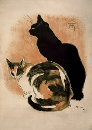 Two Cats by Theophile-Alexandre Steinlen