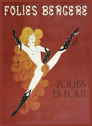 Framed Folies Bergere Risque Print