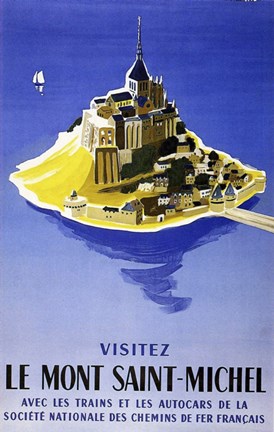 Framed Mont Saint Michel Print